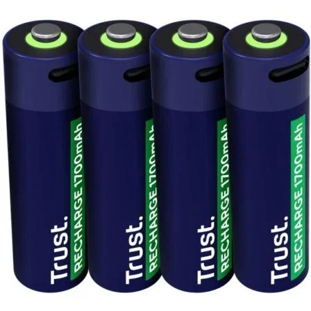 Trust Pack de 4 pilas AA recargables 25631 con carga USB-C Trust Pack de 4 pilas AA recargables 25631 con carga USB-C